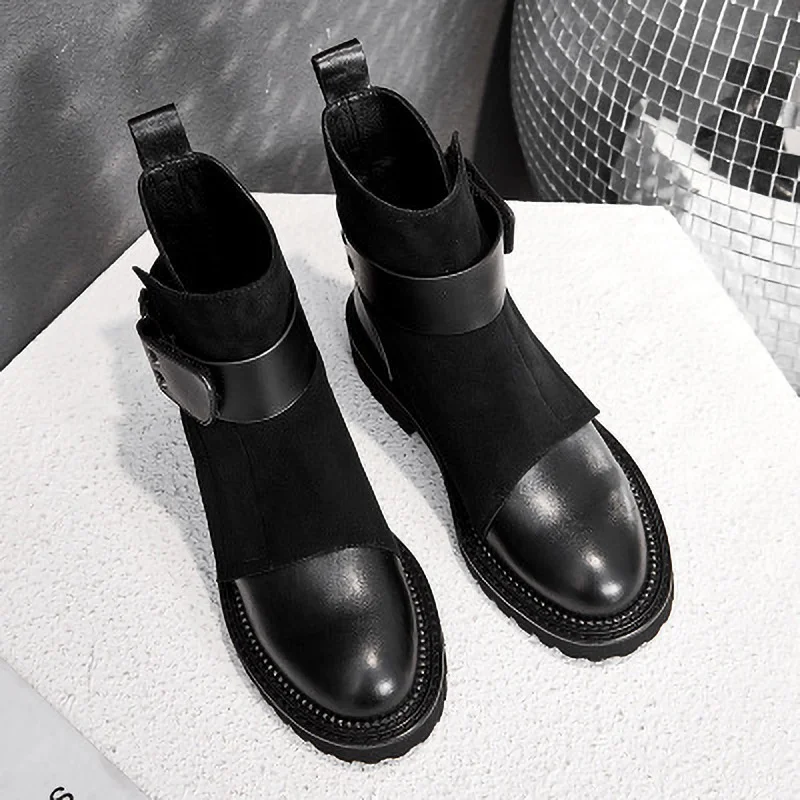 Women Ankle Boots 2022 Designer Luxury Winter Casual Low Heel Zip Plus Size Women Shoes Round Head Low Tube Women Boots