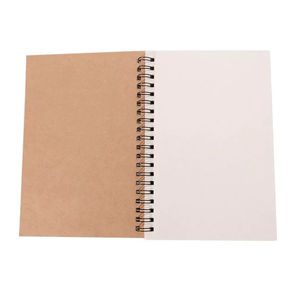 

Vintage Kraft Paper Sketchbook Doodle Blank Notebook Creative Coil Notebook Creative Drawing Painting Notebook