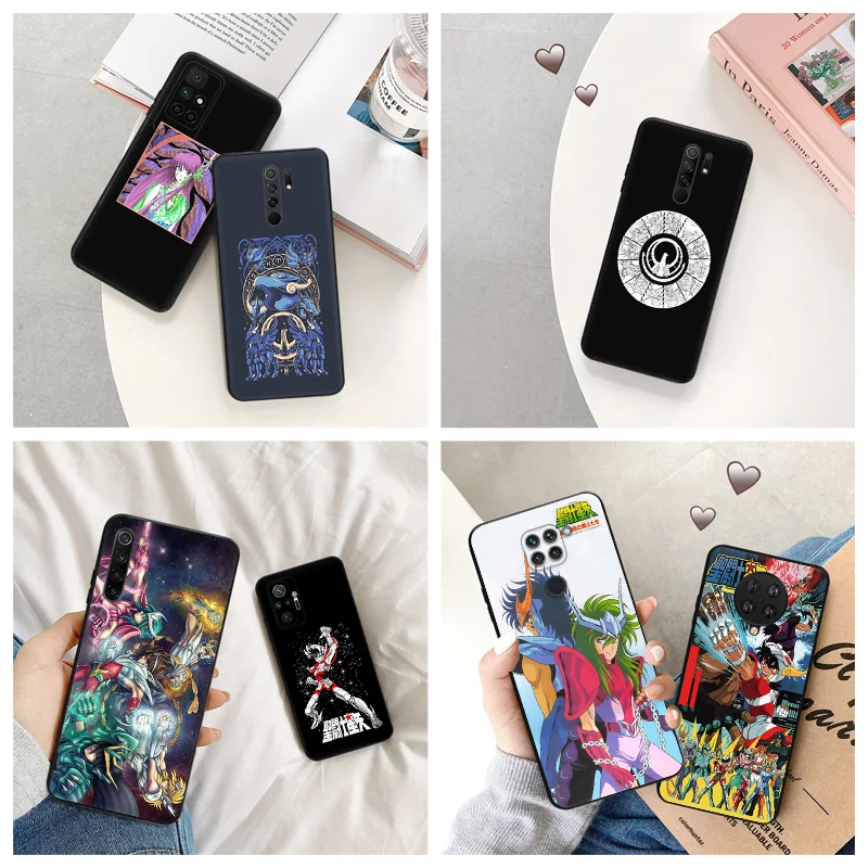 

Чехлы для телефонов Saint Seiya, Мультяшные Силиконовые черные чехлы для Redmi Note 9, 9T, 9S, 8T, 7, 8 Pro, 6, 6A, 8A, 7A, 9A, 9C, 9i, K40, K40S, мягкий чехол