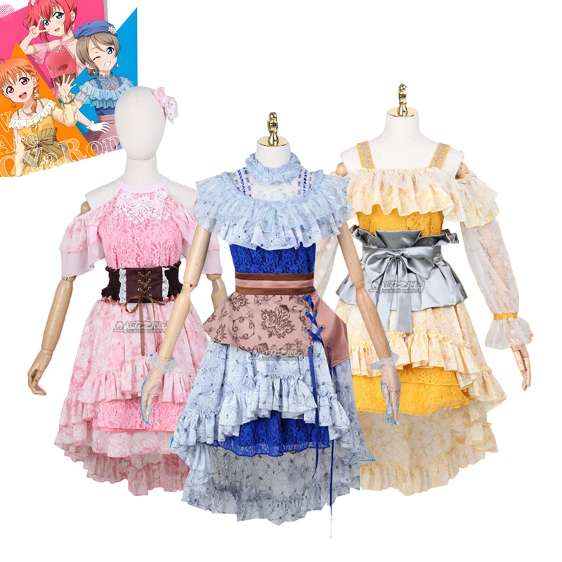 

LoveLive Sunshine Aqours CYaRon Wakeup Kingdom вашими таками хика Куросава рубиновые костюмы для косплевечерние вечернее платье на заказ