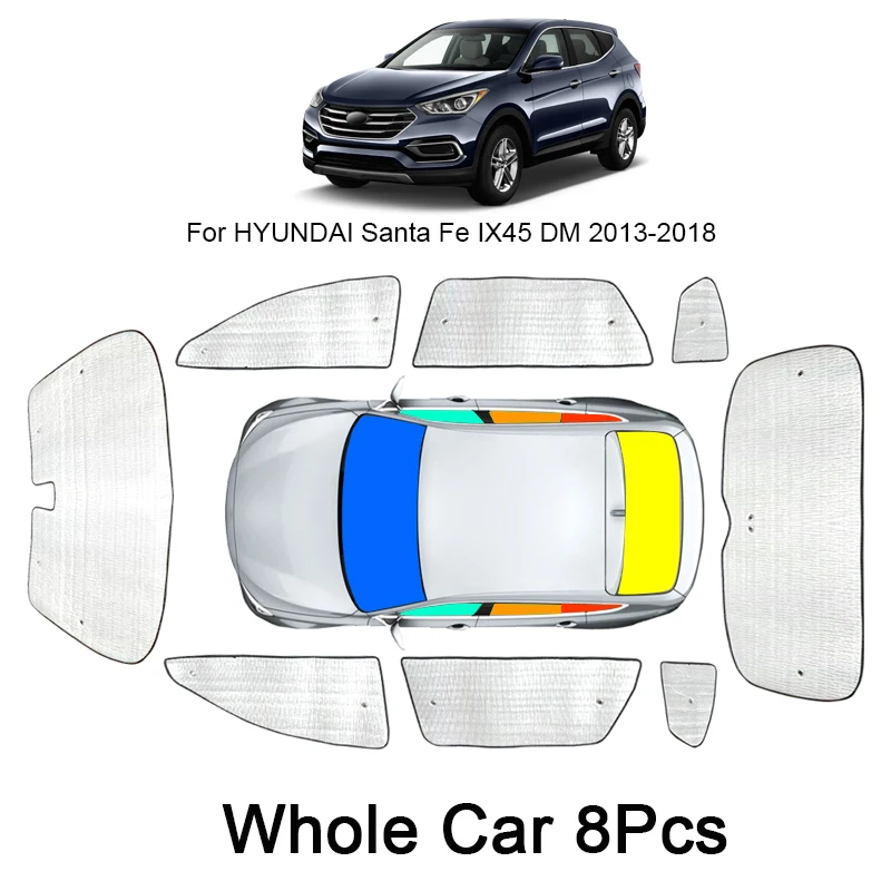 

For Hyundai Santa FE IX45 DM TM 2013-2025 Car Sunshades UV Protection Curtain Sun Shade Visor Windshield Cover Protect Privacy