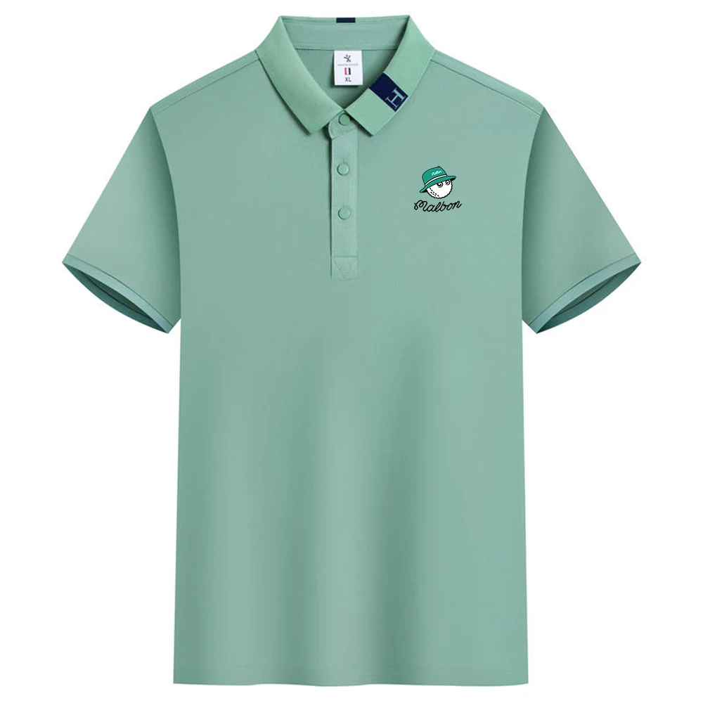

2023 Summer Men's Golf Short Sleeve Men's Quick Dry Breathing Jersey Rubber