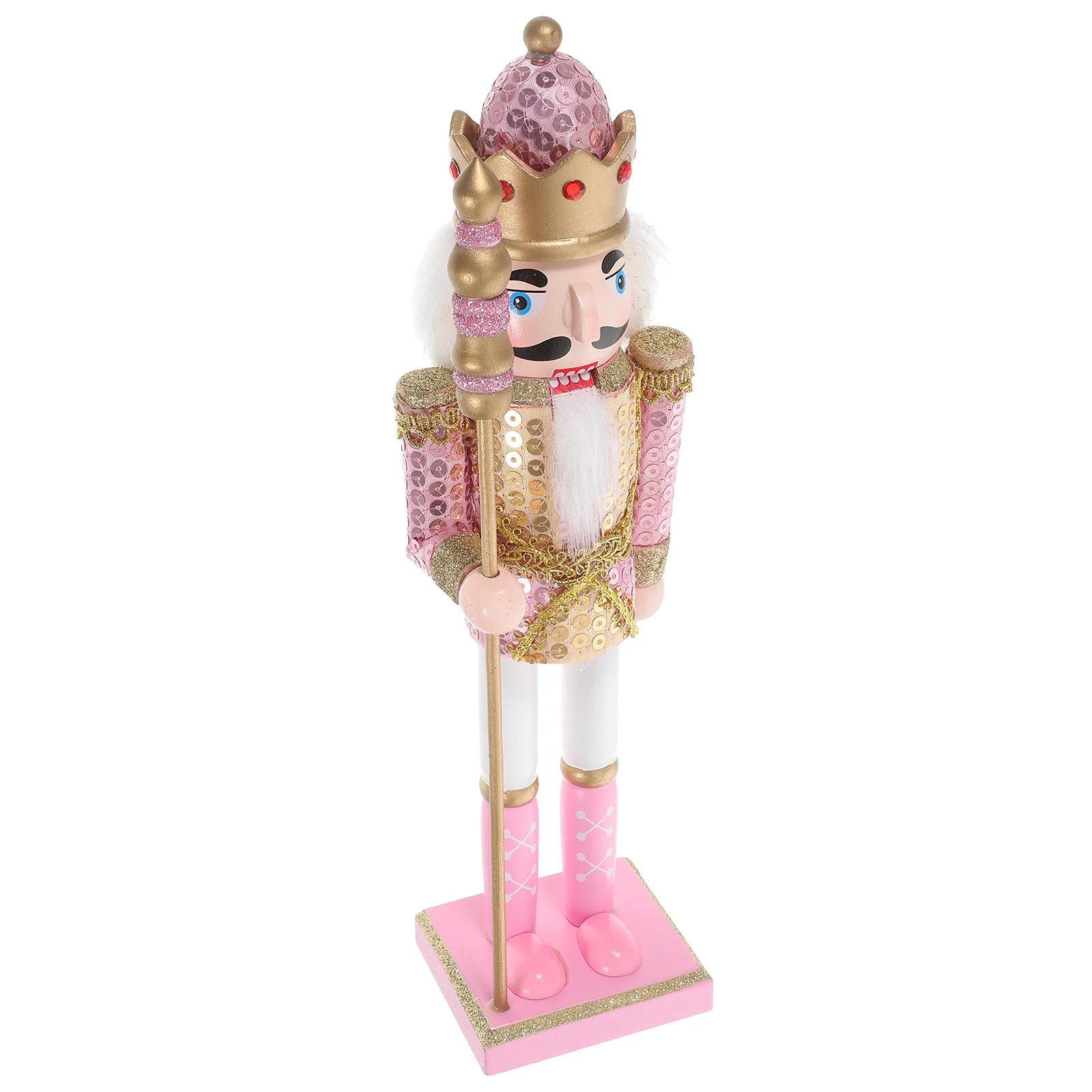 

Christmas Nutcracker Traditional Wooden Pink Nutcracker Ornament Holiday Nutcracker Soldier Figure Christmas Advent Nutcrackers
