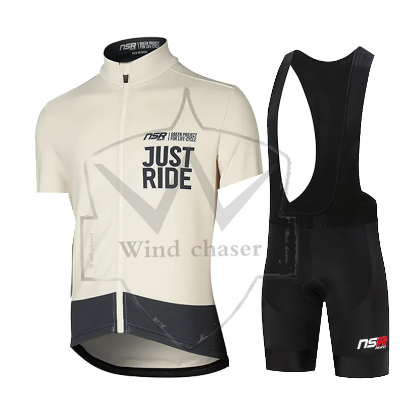 

2022 NSR MEN Cycling Jersey Set Summer Cycling Clothing Road Bike Shirts Suit Bicycle Bib Shorts MTB Wear Maillot 사이클링 의류