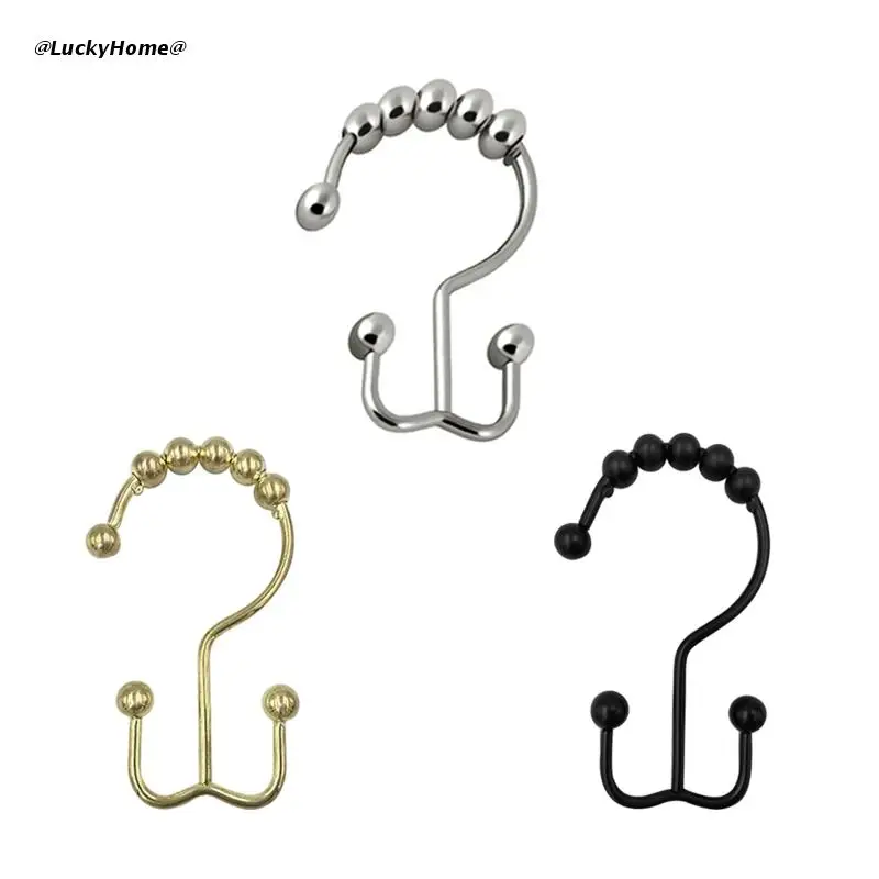 

12 шт., занавески для душа из нержавеющей стали