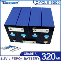 320Ah Lifepo4 Cells Совершенно новый аккумулятор 3,2 В 304 Ач Литий-железо-фосфатный аккумулятор класса A для RV UPS Solar EU US TAX FREE