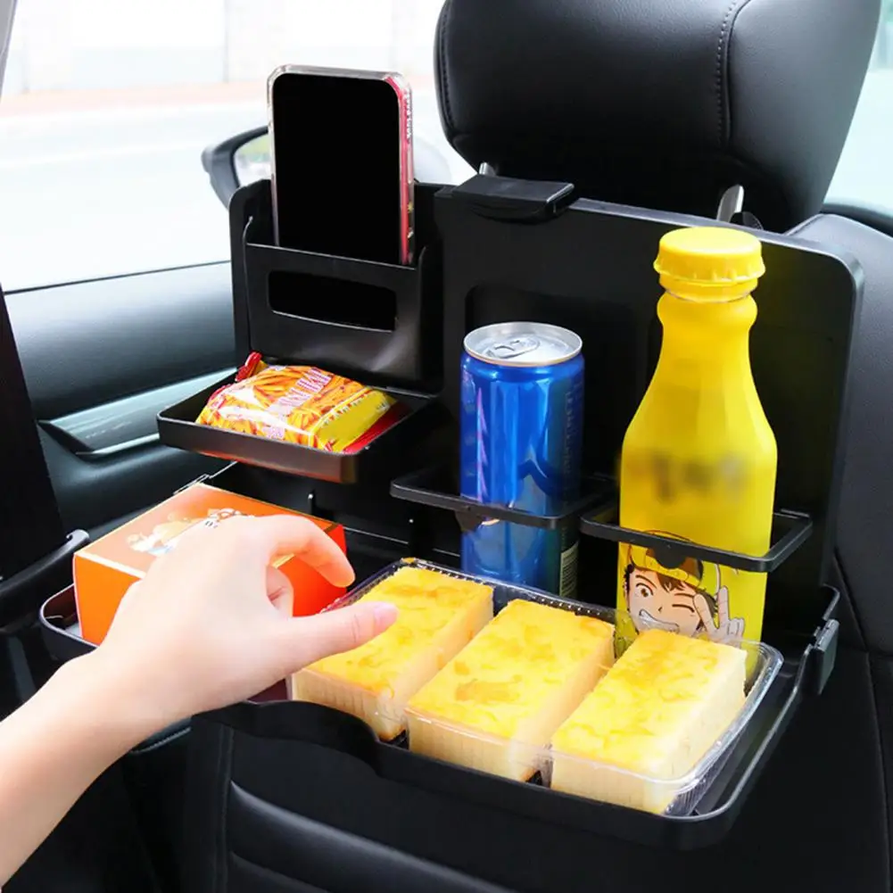 

Easy to Install Durable Car Accessory Fixed Storage Cup Foldable Dining Table Back Seat Table Car Accessory