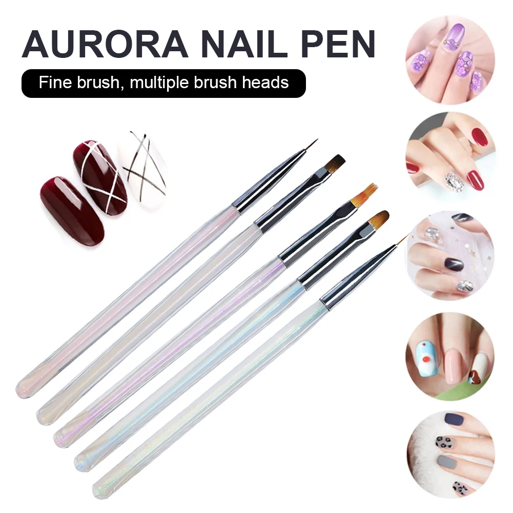 

Nail Art Brush Painting Drawing Carving Dotting Pen Acrylic Handle Soft Bristles Gel Polish Liner Pen Manicure Tool