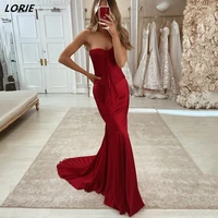 lorie elegant wine red off shoulder mermaid wedding dresses pleated ribbons bodycon bridal gowns fashion strapless bride dress