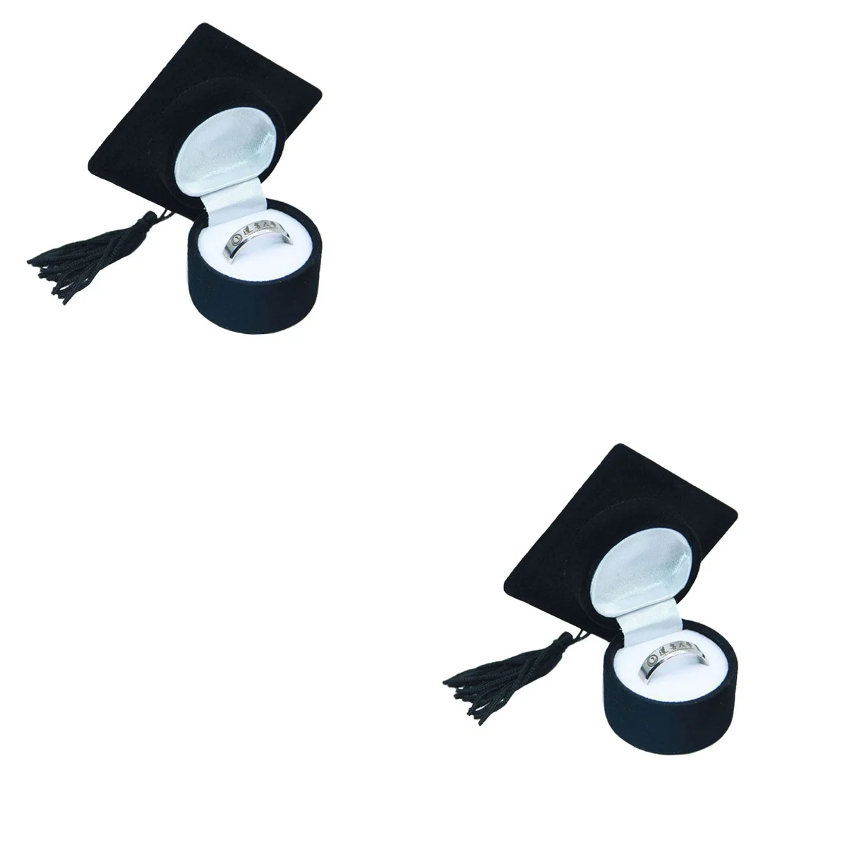 

Graduation Cap Ring Gift Box: Shaped Ring Box 2pcs 2022 Graduation Jewelry Storage Case Organizer for Grad Ceremony Party