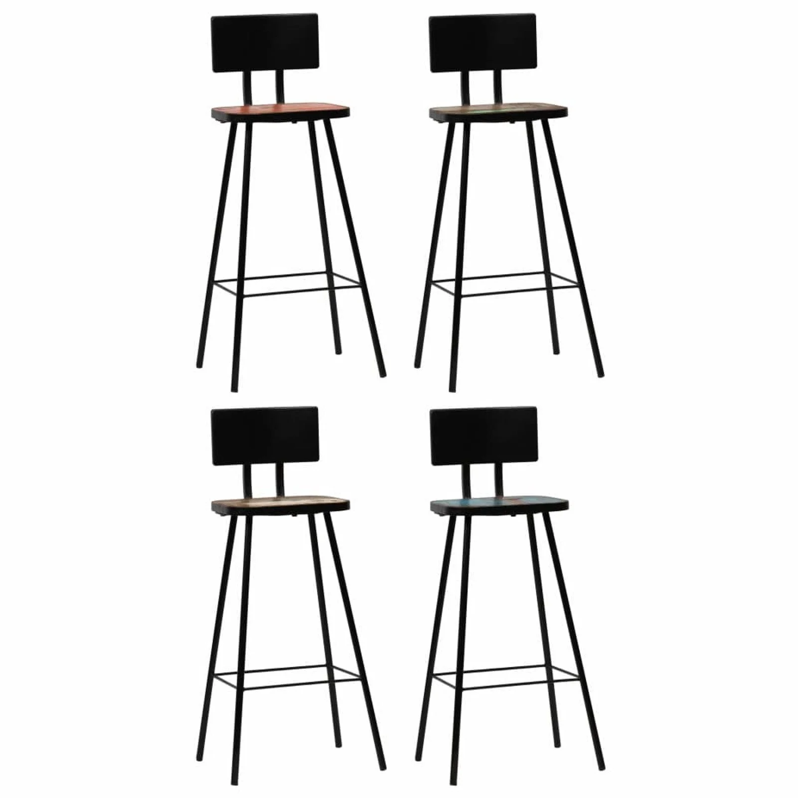 

Bar Chairs 4 pcs Solid Reclaimed Wood