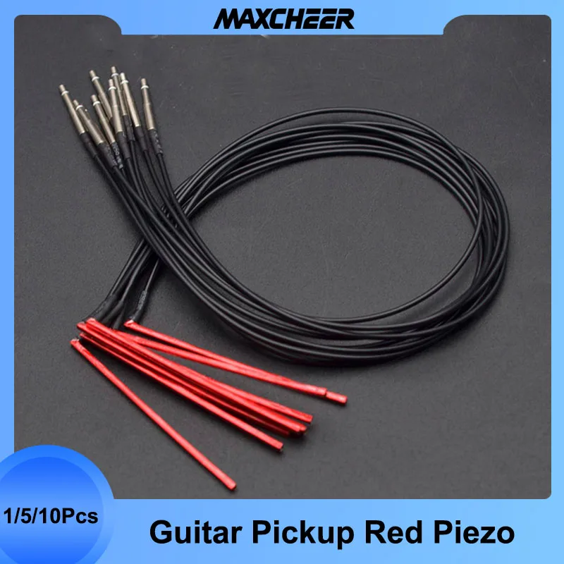 

1/5/10pcs Red Piezo Guitar Pickup for Ukulele Acoustic Guitar Banjo Mandolin 40mm/65mm Guitarra Preamp Accessories