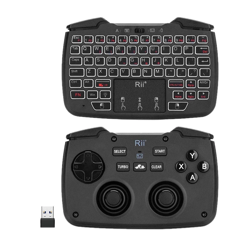 

Rii RK707 2.4GHz Wireless Portable Game Controller Keyboard Mouse Combo for PC/Raspberry Pi2/Android TV Google/TV B