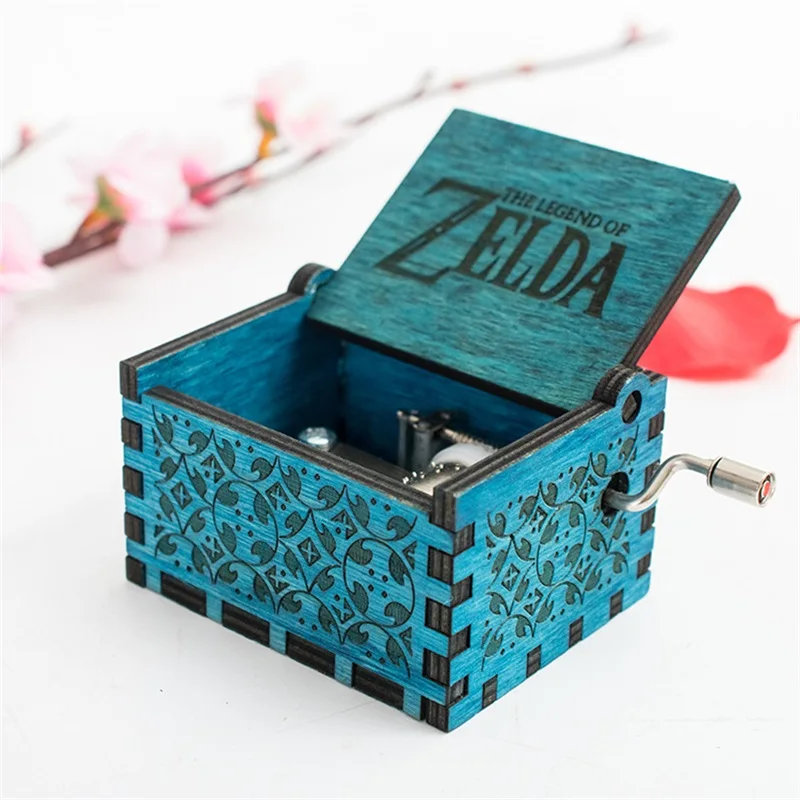 Game Breath of the Wild Link Theme Handmade Engraved Wooden Music Box Crafts Cosplay Prop images - 6