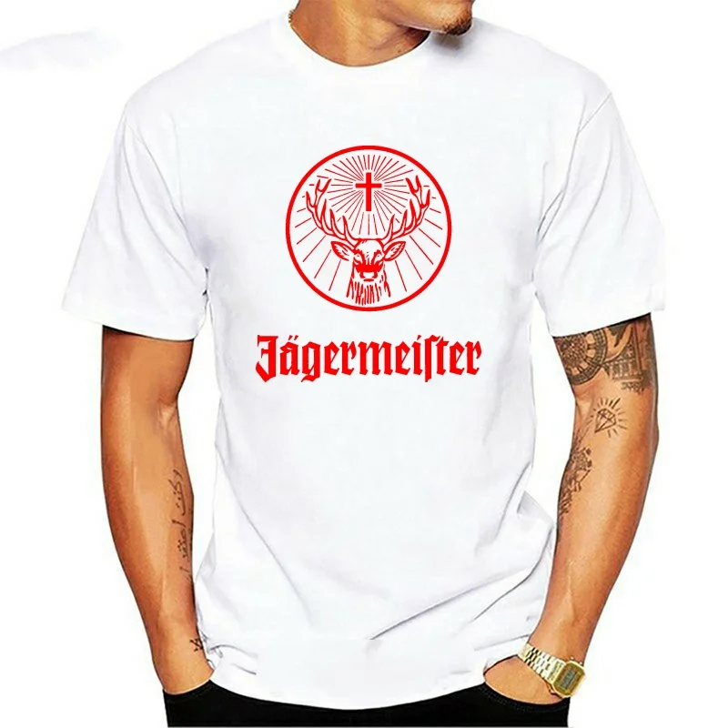 Футболка Jagermeister с логотипом спиртовых напитков, оранжевая Мужская футболка с принтом, размер S 2Xl