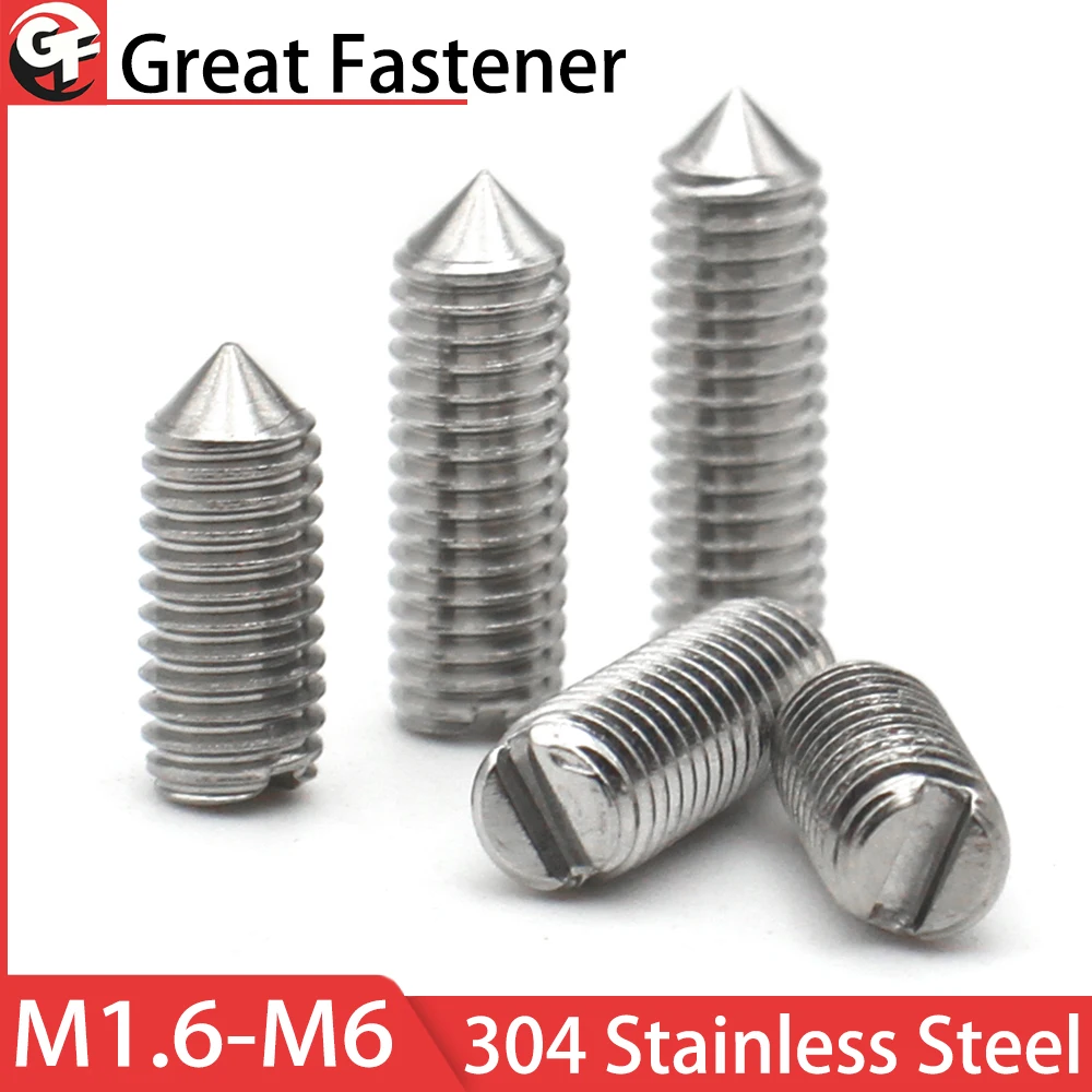 

Винты установочные с конической головкой GUOFEI нержавеющая сталь 10 шт.