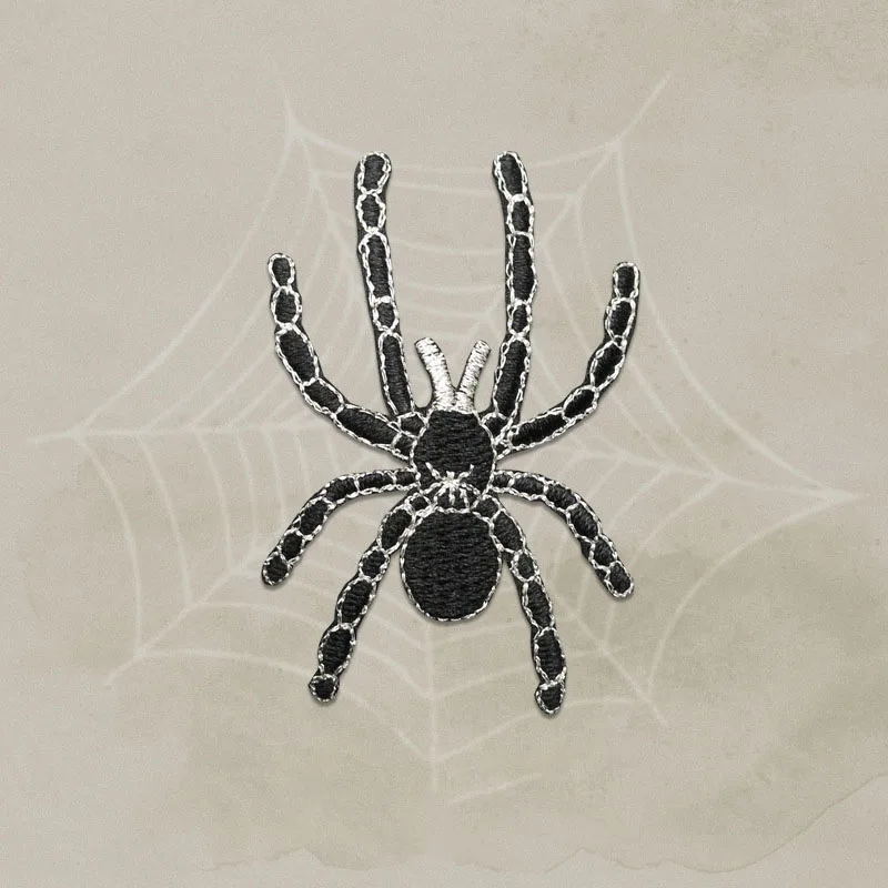Вышитый паук на нашивке для детской одежды украшение сумки своими руками нашивка