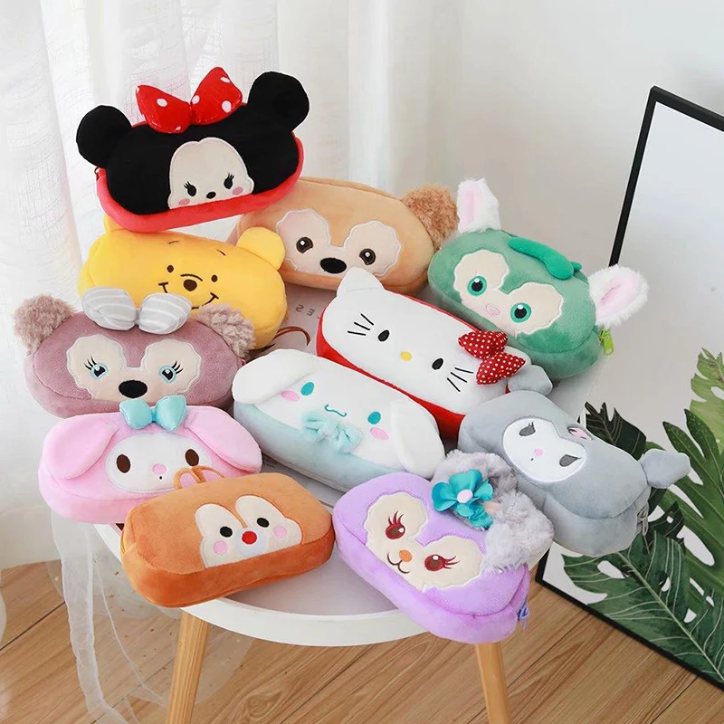 

Anime Kawaii Sanrios Practical Pencil Case Kuromi Melody Large Capacity Stationery Box Cartoon Storage Bag School Supplies Gift