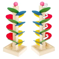 kids montessori blocks wooden tree marble ball run track game baby intelligence early educational toys smart baby toy gifts