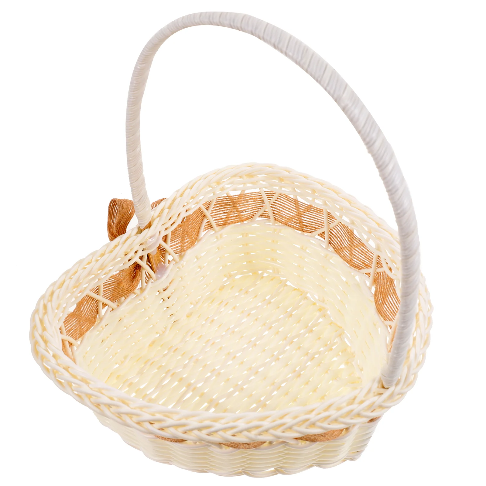 

Basket Flower Wedding Girl Baskets Woven Rattan Storage Picnic Holder Wickerfor Organizer Toy Vase Decorative Potspot
