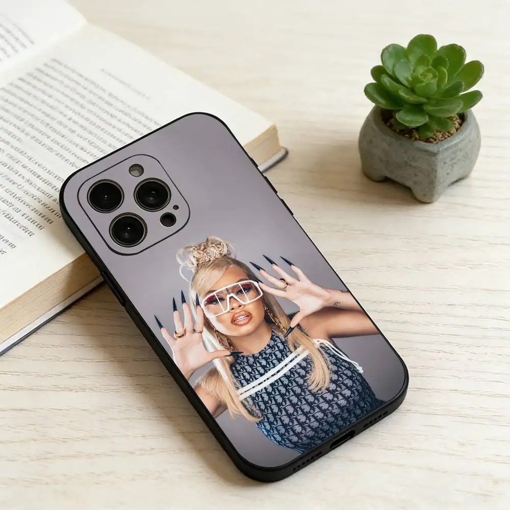 Фото Чехол для телефона Latto Big M-Mama R-Rapper для iPhone 17, 16, 15, 14, 13, 12, 11 Plus, Pro Max, XS, мягкий силиконовый черный чехол, подарок. №2