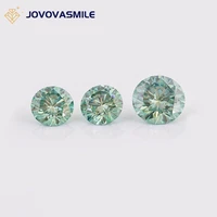 jovovasmile laurel green d color loose moissanite stone vvs1 round cut 6 5mm 11mm 5ct lab diamond with gra certification