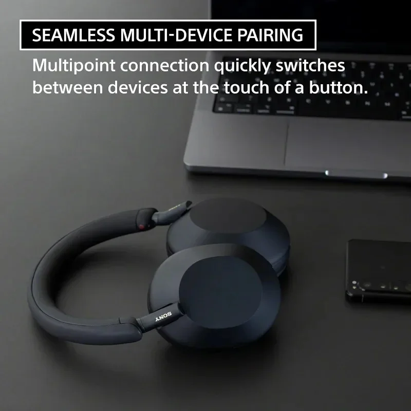 Фото Новые беспроводные Bluetooth-наушники Sony WH 1000XM5 ANC, качество кристально чистого вызова, стереозвуковые наушники с басами, гарнитура-вкладыш №5