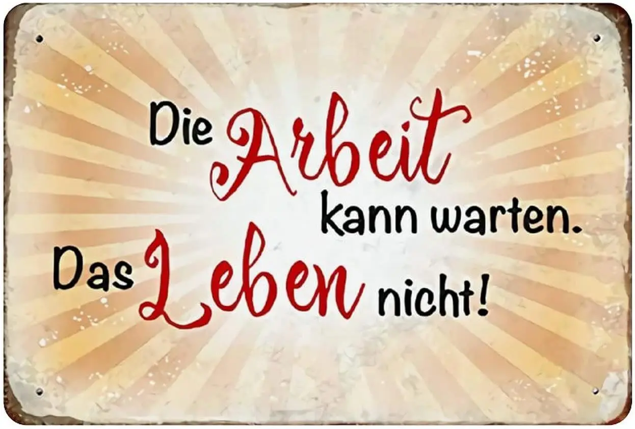 

Металлический жестяной знак Die Work может подождать, фотоплакат для гаража, бара, домашнего декора стен 8X12 дюймов