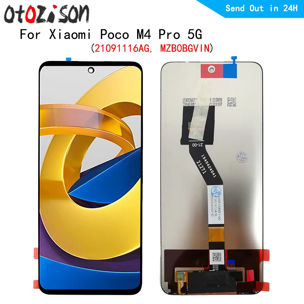 6 6-дюймовый ЖК-дисплей для Xiaomi Poco M4 Pro 5G 21091116 AG MZB0BGVIN + дигитайзер сенсорного экрана