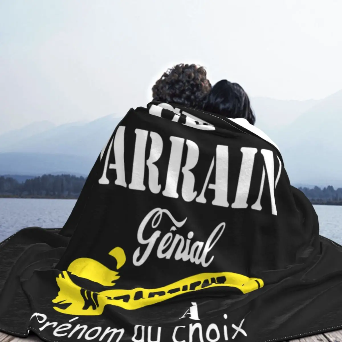 Персонализация Meilleur Parrain Parfait Cool Idee Cadeau Maillot Fete I005 Простое женское одеяло в подарок