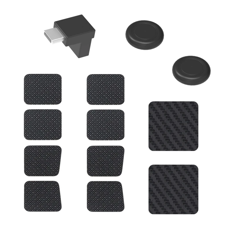 Wear-resistant Trackpad Sticker Skin Cover Silicone Rocker with L Connector Set for Steam Deck Controller Grip Cover