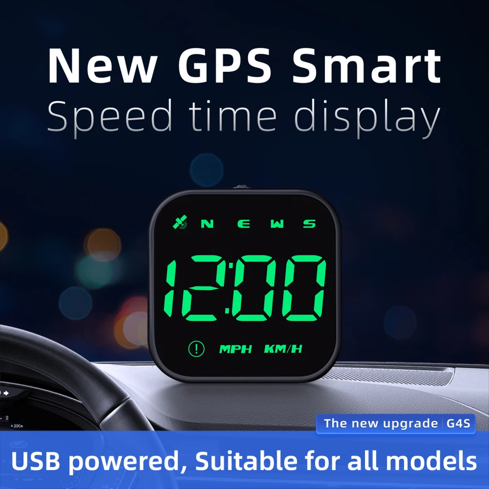 

G4S Car HUD GPS Head Up Display Clock Compass Speedometer Smart Overspeed Alarm Reminder Speedometer GPS HUD Car Accessories