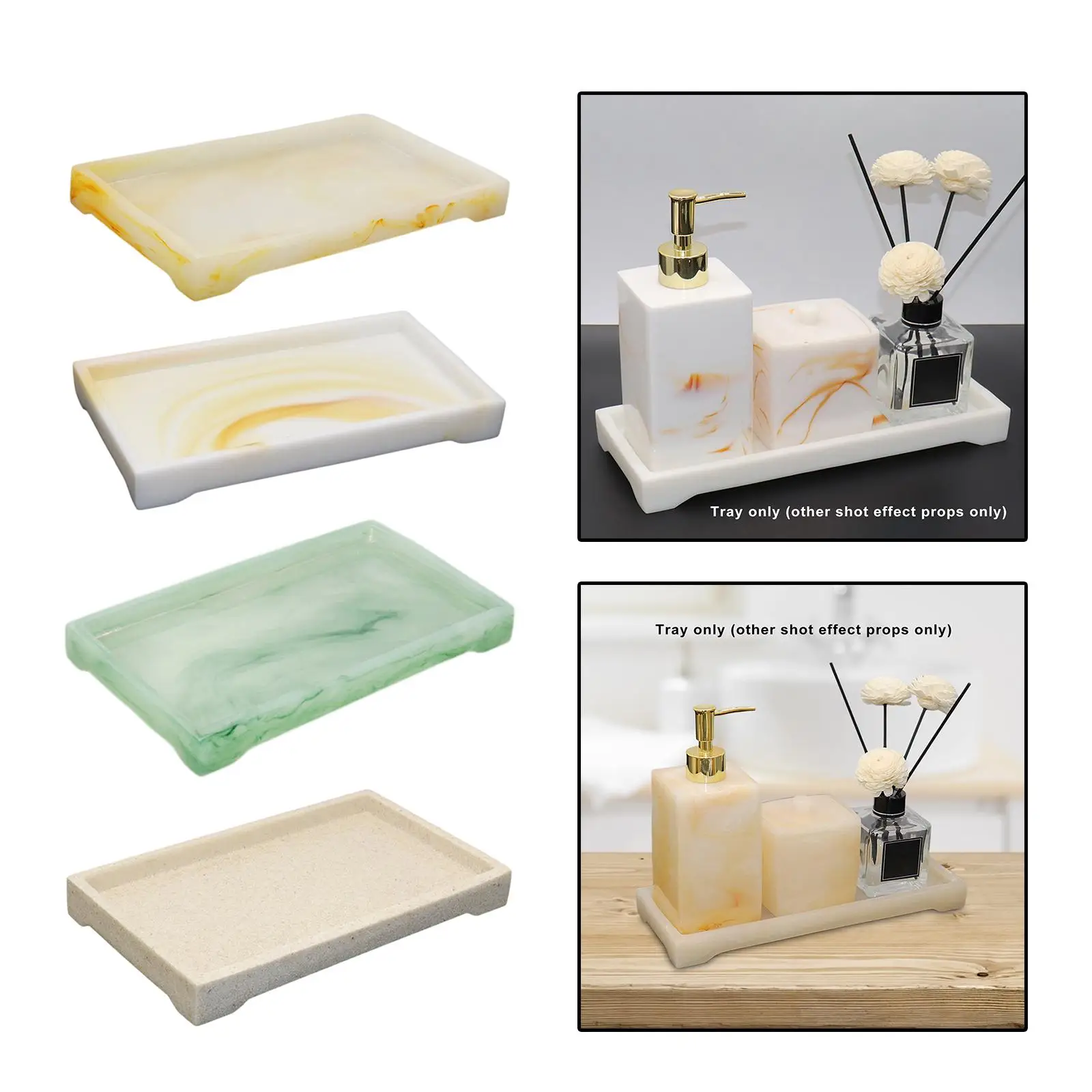 Vanity Tray Vanity Countertop Organizer Serving Tray for Toilet Decoration
