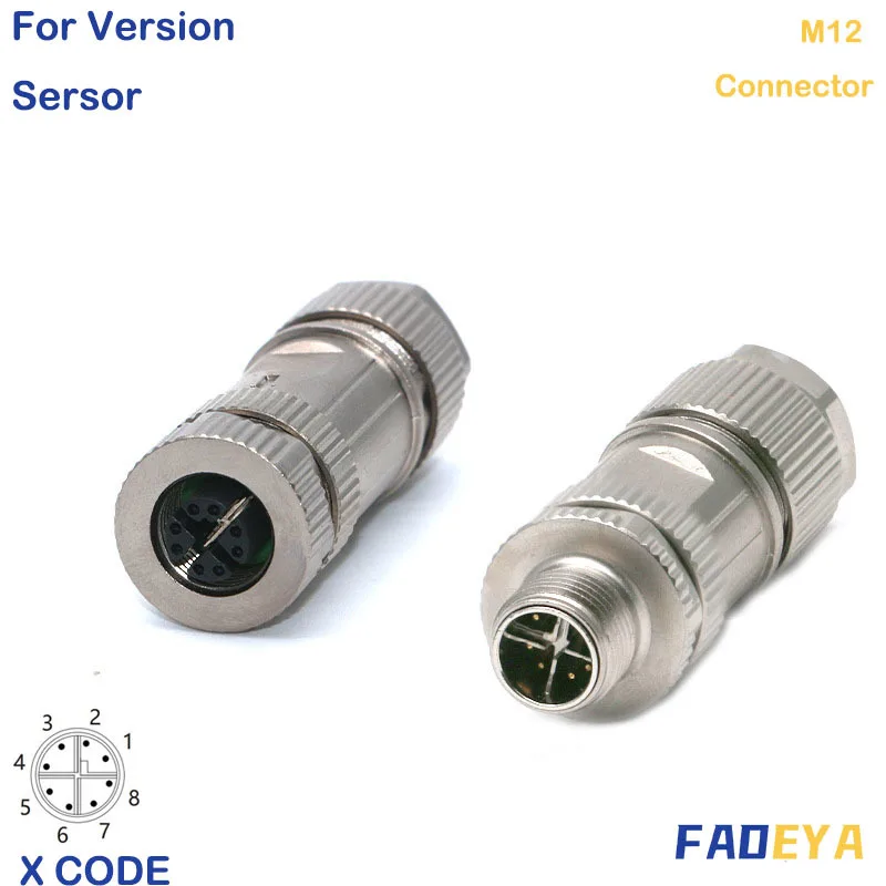 

M12 Ethernet ，Version connector ,r 8-core , X-code