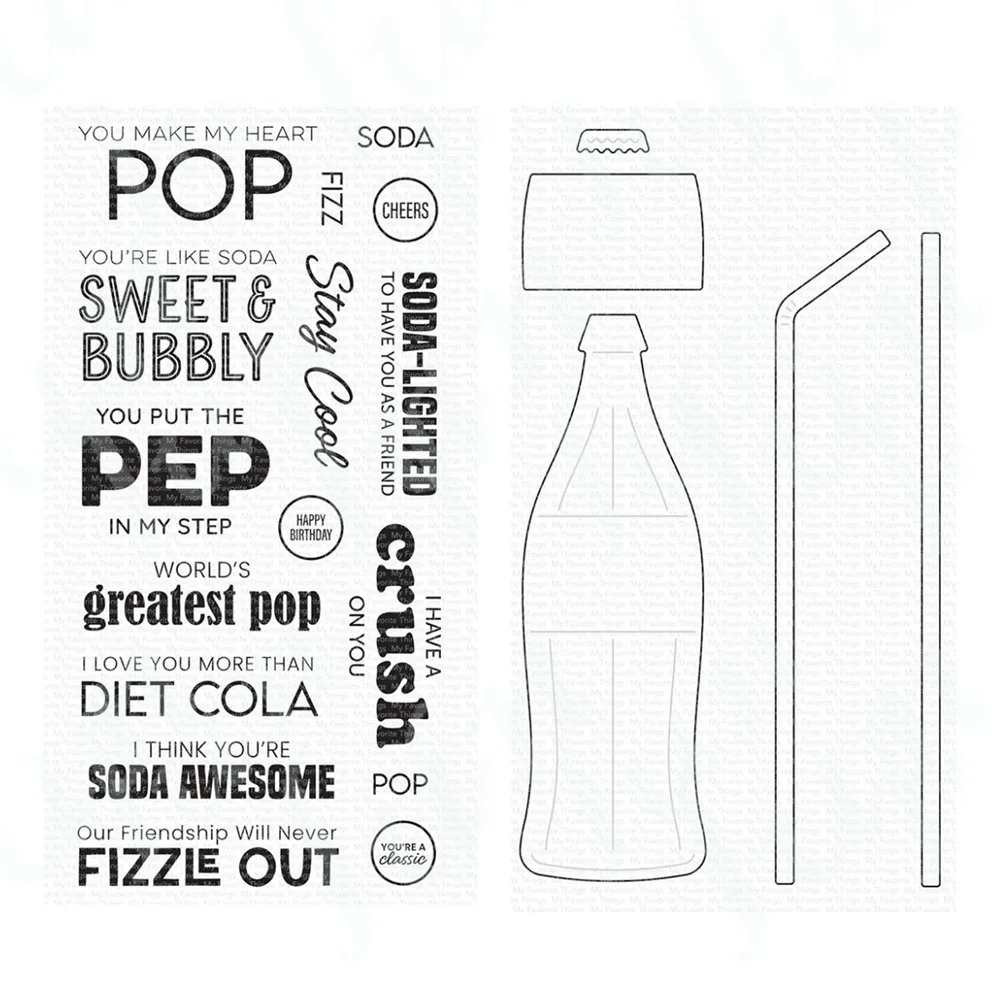 Прозрачные штампы и sodawpop Новое поступление декоративный трафарет для