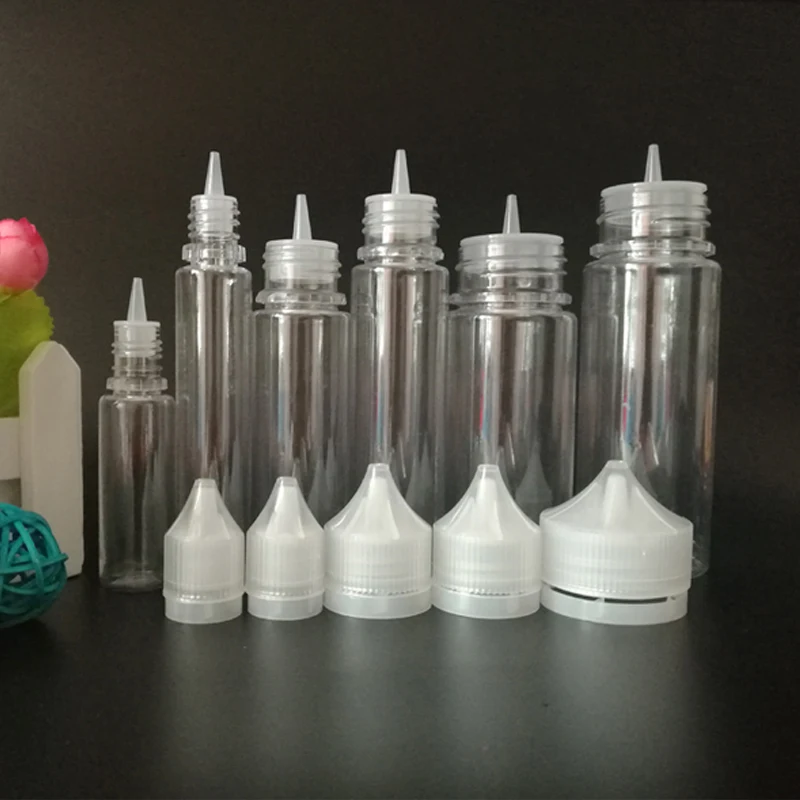 

30Pcs Empty E Liquid Fat bottles 10ml 15ml 30ml 50ml 60ml 100ml 120ml Long Dropper Bottle Plastic Pen Shape Vials