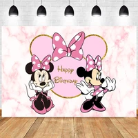 disney minnie mouse photo backdrop girls happy birthday party 1st photograph background banner decoration studio prop