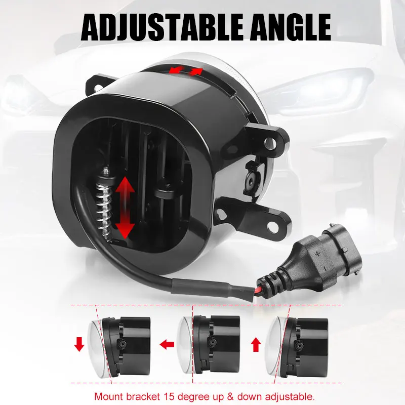 Светодиодные противотуманные фары в сборе 3 5 дюйма 30 Вт 6000 К