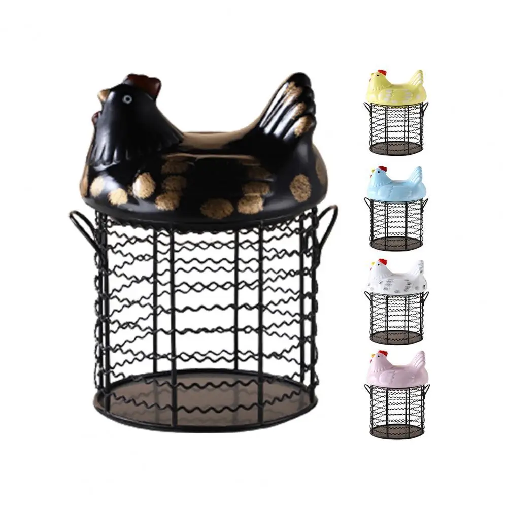 

Egg Basket Large-capacity Chicken Cover with Ceramic Nordic Egg Storage Holder for Home Grocery Bag Holder Egg Bag Organizer
