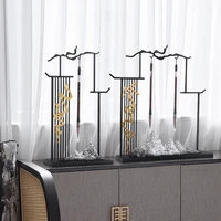 new chinese accessories living room entrance ornaments office desktop iron penholder decoration