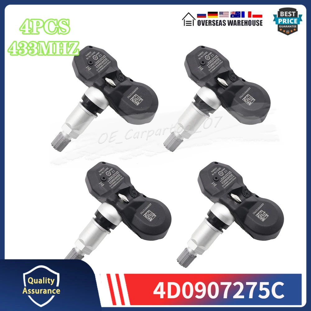 Датчик давления воздуха в шинах 4D0907275C 4F0907275C 433 МГц TPMS для Audi A8 A6 Allroad Ferrari 599 GTB Mercedes-benz E Class AMG 4 шт.