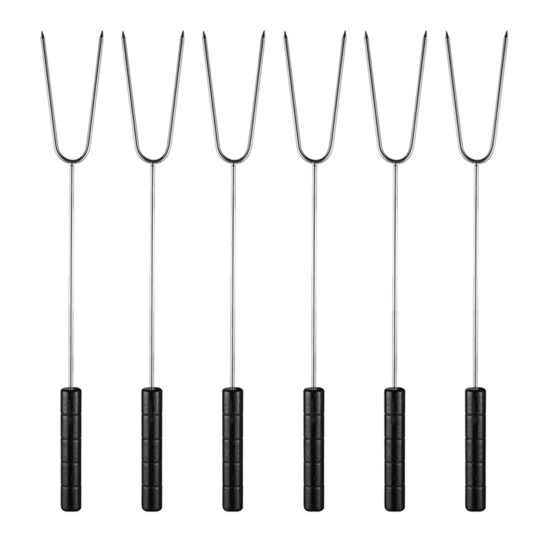 

6 шт., вилка для барбекю, из нержавеющей стали