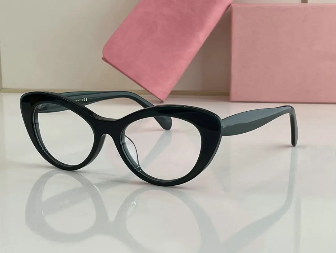 

2023 New fashion optical glasses women's retro opal style anti-blue lens plate with acetate fiber frame random box