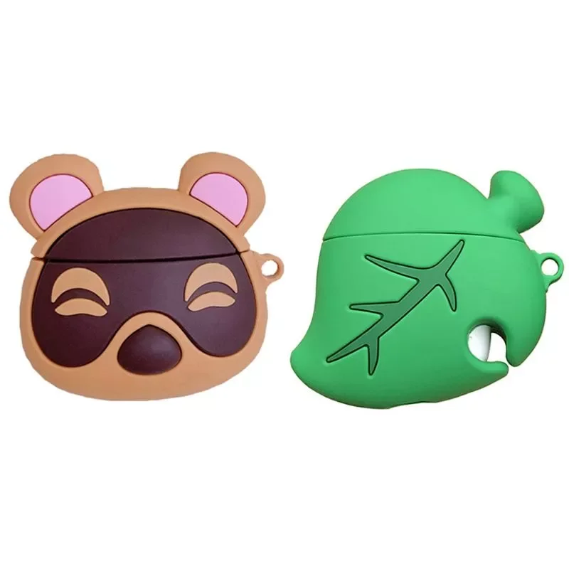 

2020 Bear Green Leaves Silicone Case Protective Cover Shell for Airpods 1/2 Bluetooth Earphones Headset Accessories
