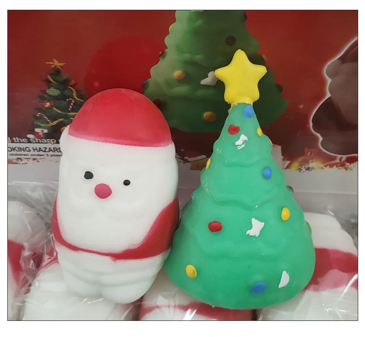 

Christmas Gift Cute Snowman Xmas Tree Anti-stress Ball Squishy Slow Rising Stress Relief Squeeze Toys for Kids