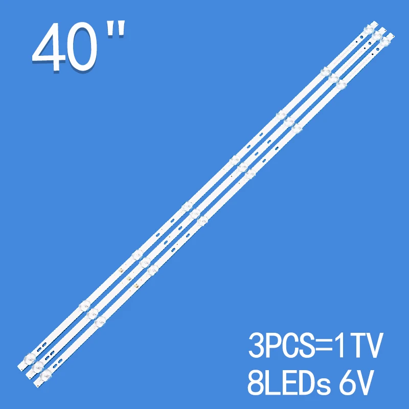 

new 3pcs*8LEDs For 40" TV MG-385D3006V8C1B75410M-HX HX-42A39D Asanzo 40E800 backlight strip