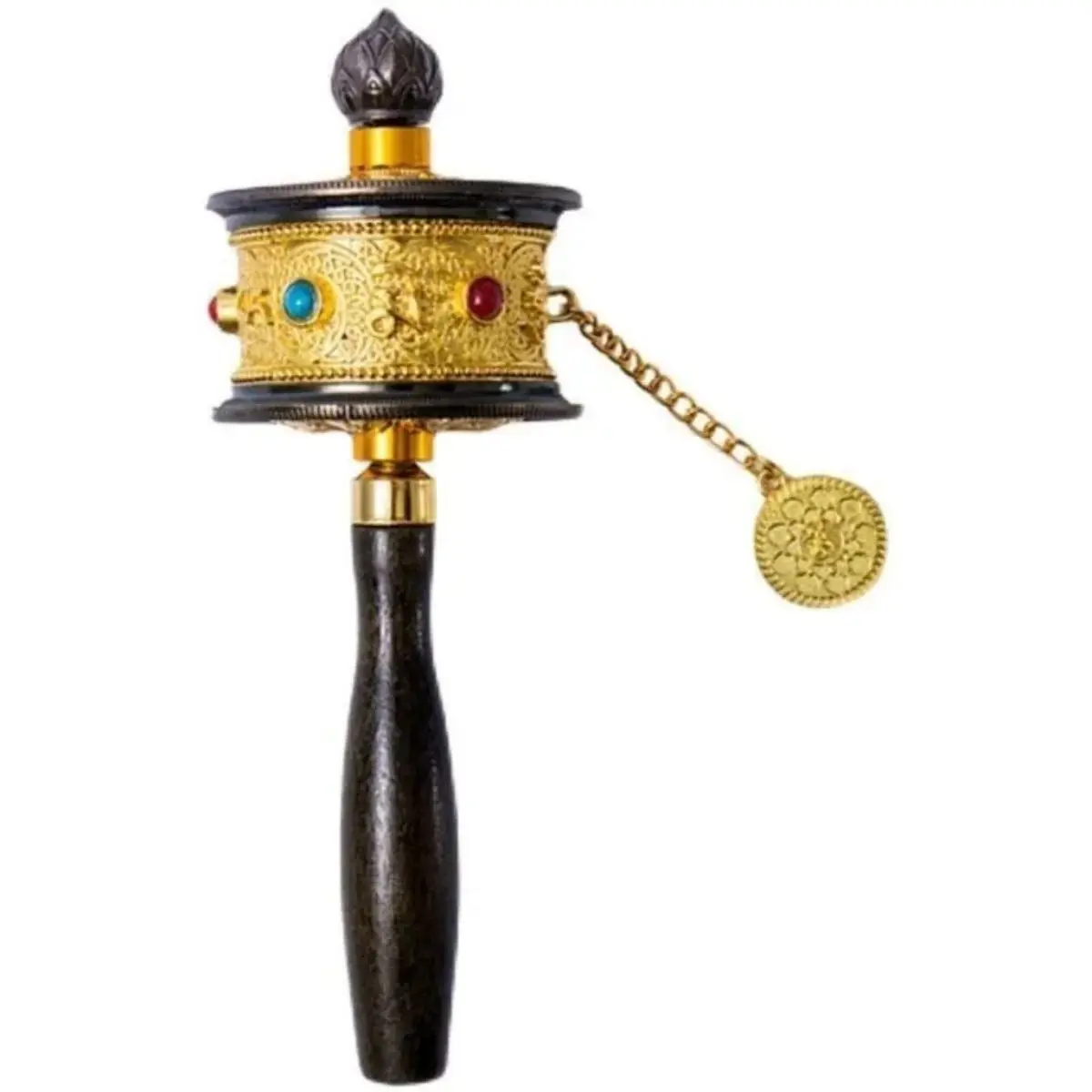 Hand Rotating Wheel Tibetan Hand Rotating Barrel Tibetan Hand Rotating Wheel Home Tibetan Style Decoration Travel Shot Props