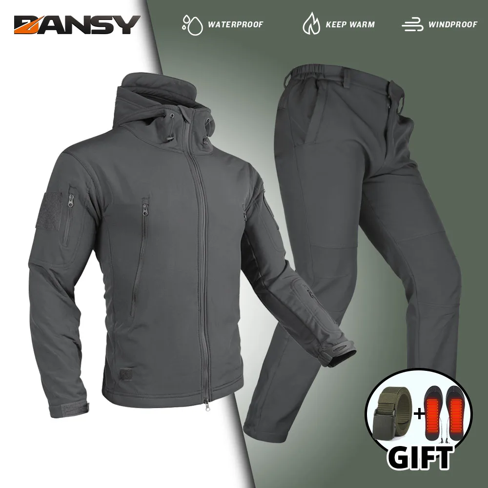 

Winter Jacket For Man WaterProof WindProof SoftShell Jacket Suit Fishing Hiking Wear Tactical Army Military Combat Suit