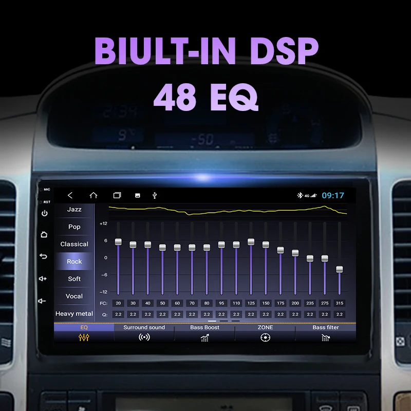 Автомагнитола JMCQ 2 din Android 10 мультимедийный видеоплеер для Toyota Land Cruiser Prado 120 Lexus GX470