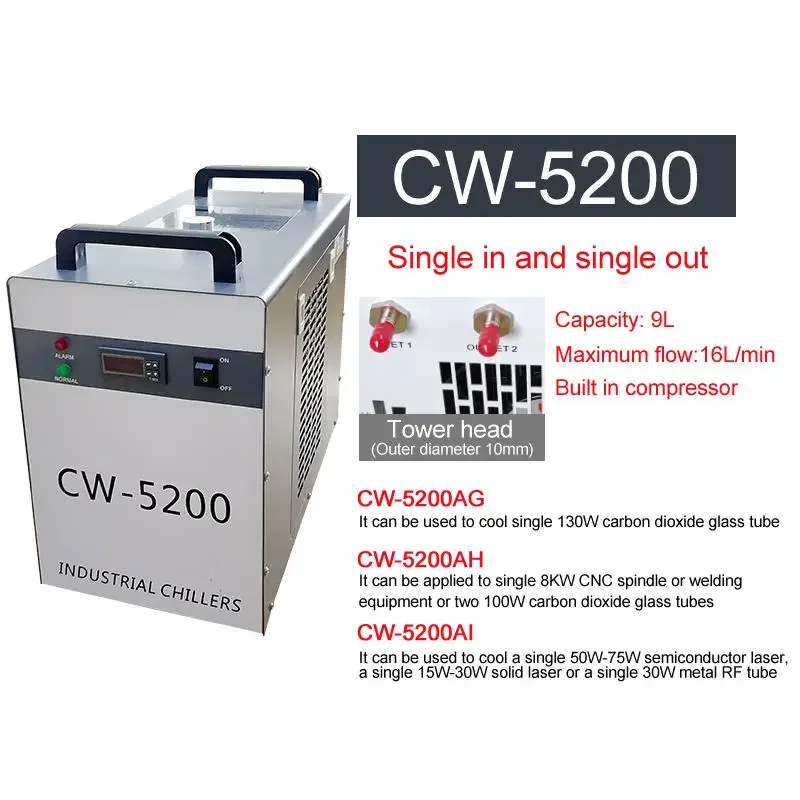 CW5200 Охлаждающий охладитель воды Промышленная система охлаждения Охладитель для